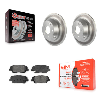 [Arrière] Kit de disque (revêtu) et plaquette (semi-métallique) de frein pour 2014-2015 Kia Sorento avec Red Painted Calipers KGS-101781