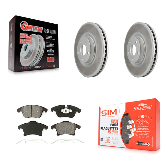 [Avant] Kit de disque (revêtu) et plaquette (semi-métallique) de frein pour 2019-2020 Ford Police Responder Hybrid SSV Plug-In KGS-101786