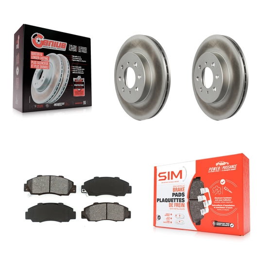 [Avant] Kit de disque (revêtu) et plaquette (semi-métallique) de frein pour 1992-1993 Acura Integra GS-R KGS-101789