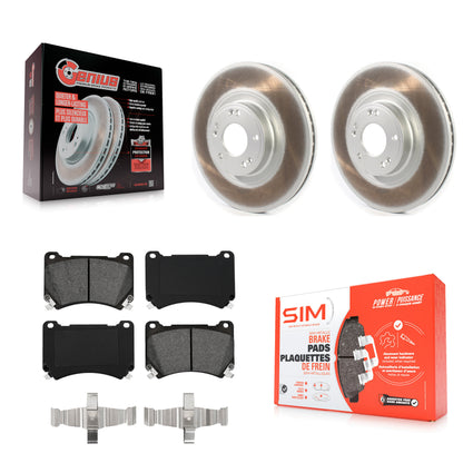 [Avant] Kit de disque (revêtu) et plaquette (semi-métallique) de frein pour Hyundai Genesis KGS-101795