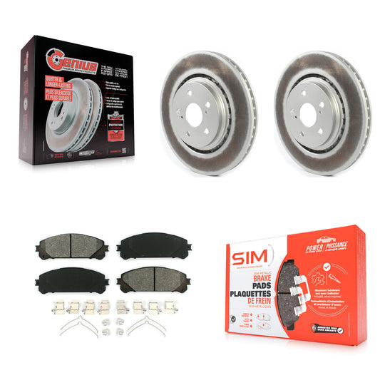 [Avant] Kit de disque (revêtu) et plaquette (semi-métallique) de frein pour Lexus RX350 RX450h Toyota RX350L Camry RX450hL Avalon Crown NX250 NX350 NX350h KGS-101803