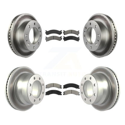 [Avant + Arrière] Kit de disque (revêtu) et plaquette (semi-métallique) de frein pour Chevrolet Express 4500 GMC Savana KGS-101811