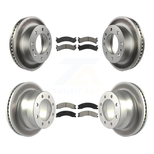 [Avant + Arrière] Kit de disque (revêtu) et plaquette (semi-métallique) de frein pour Chevrolet Express 4500 GMC Savana KGS-101811