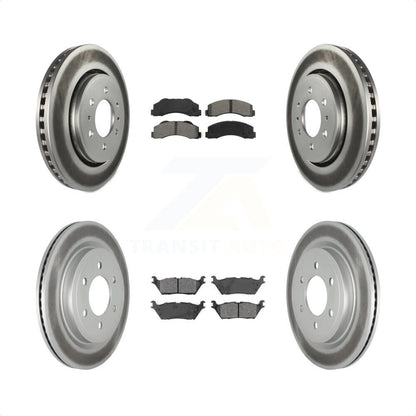 [Avant + Arrière] Kit de disque (revêtu) et plaquette (semi-métallique) de frein pour Ford F-150 Expedition Lincoln Navigator KGS-101818 par Transit Auto