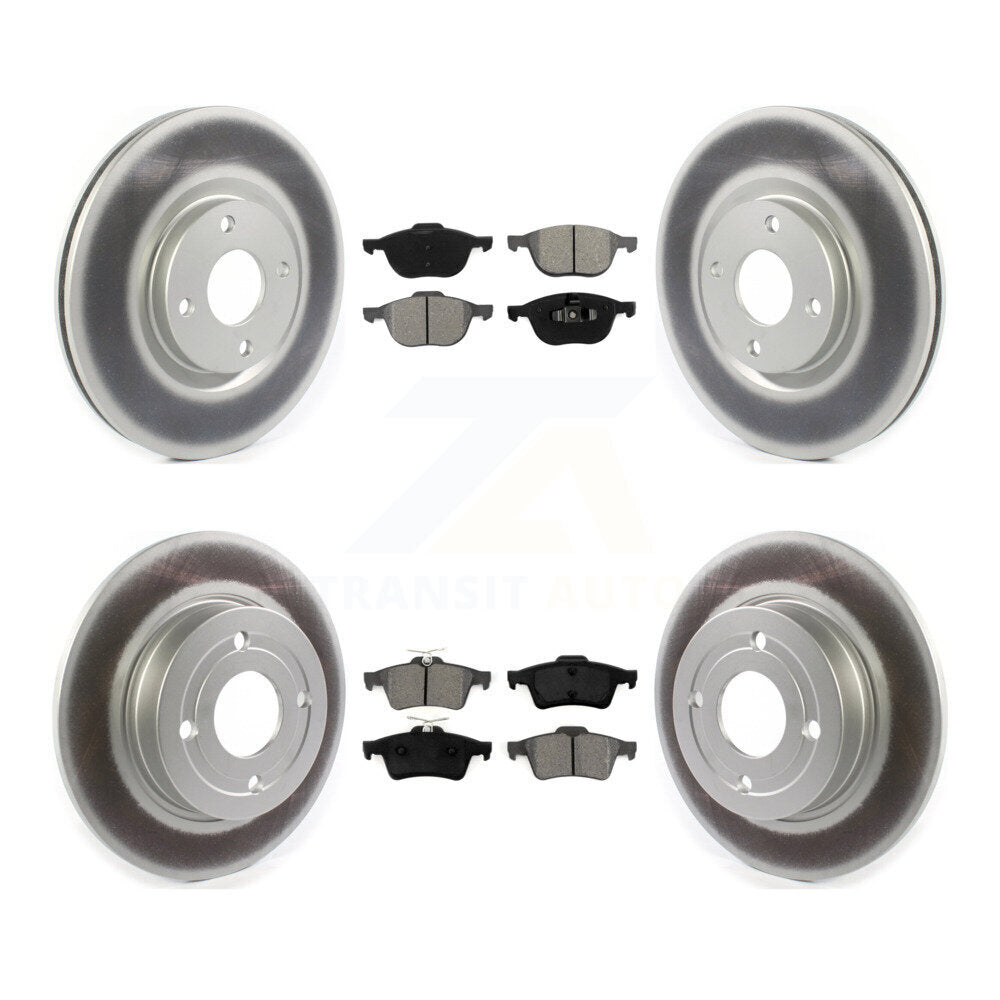 [Avant + Arrière] Kit de disque (revêtu) et plaquette (semi-métallique) de frein pour 2018-2021 Ford EcoSport FWD KGS-101819