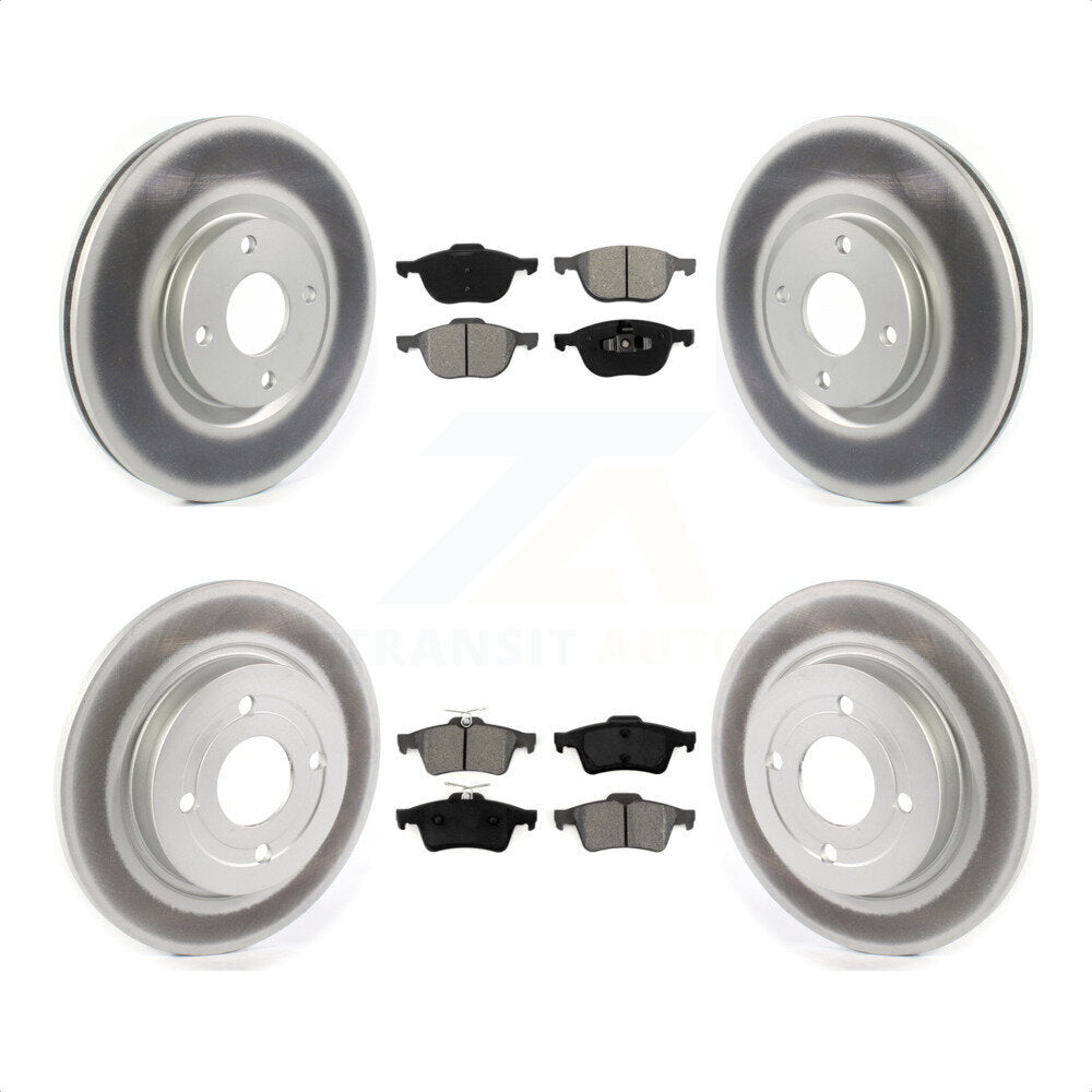 [Avant + Arrière] Kit de disque (revêtu) et plaquette (semi-métallique) de frein pour 2018-2022 Ford EcoSport AWD KGS-101820 par Transit Auto