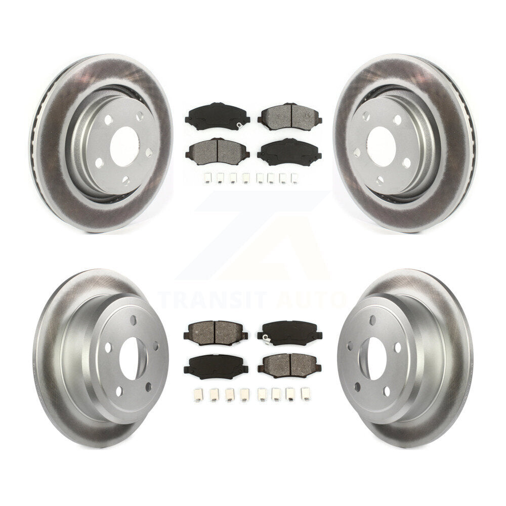 [Avant + Arrière] Kit de disque (revêtu) et plaquette (semi-métallique) de frein pour Jeep Wrangler JK avec 332mm Diameter Rotor KGS-101821
