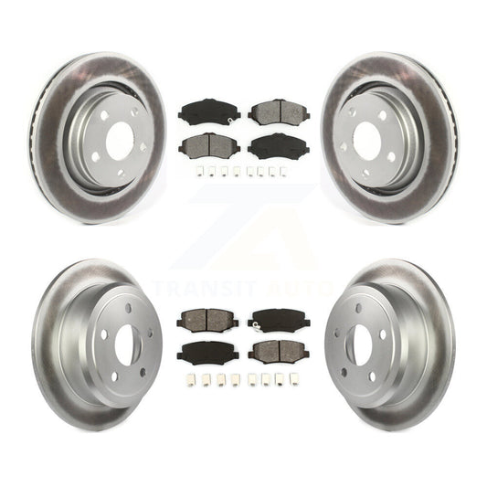 [Avant + Arrière] Kit de disque (revêtu) et plaquette (semi-métallique) de frein pour Jeep Wrangler JK avec 332mm Diameter Rotor KGS-101821
