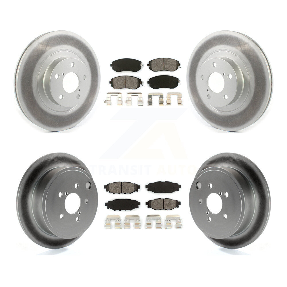 [Avant + Arrière] Kit de disque (revêtu) et plaquette (semi-métallique) de frein pour Subaru Impreza Outback Forester Legacy KGS-101828