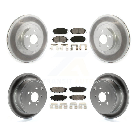 [Avant + Arrière] Kit de disque (revêtu) et plaquette (semi-métallique) de frein pour Subaru Impreza Outback Forester Legacy KGS-101828