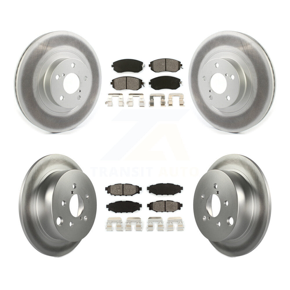 [Avant + Arrière] Kit de disque (revêtu) et plaquette (semi-métallique) de frein pour Subaru Forester XV Crosstrek avec 292mm Diameter Rotor KGS-101830