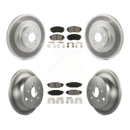 [Avant + Arrière] Kit de disque (revêtu) et plaquette (semi-métallique) de frein pour Subaru Forester XV Crosstrek avec 292mm Diameter Rotor KGS-101830