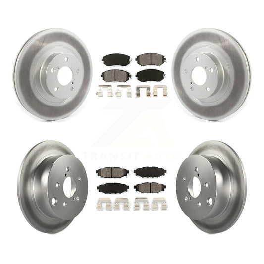 [Avant + Arrière] Kit de disque (revêtu) et plaquette (semi-métallique) de frein pour Subaru Forester XV Crosstrek avec 292mm Diameter Rotor KGS-101830