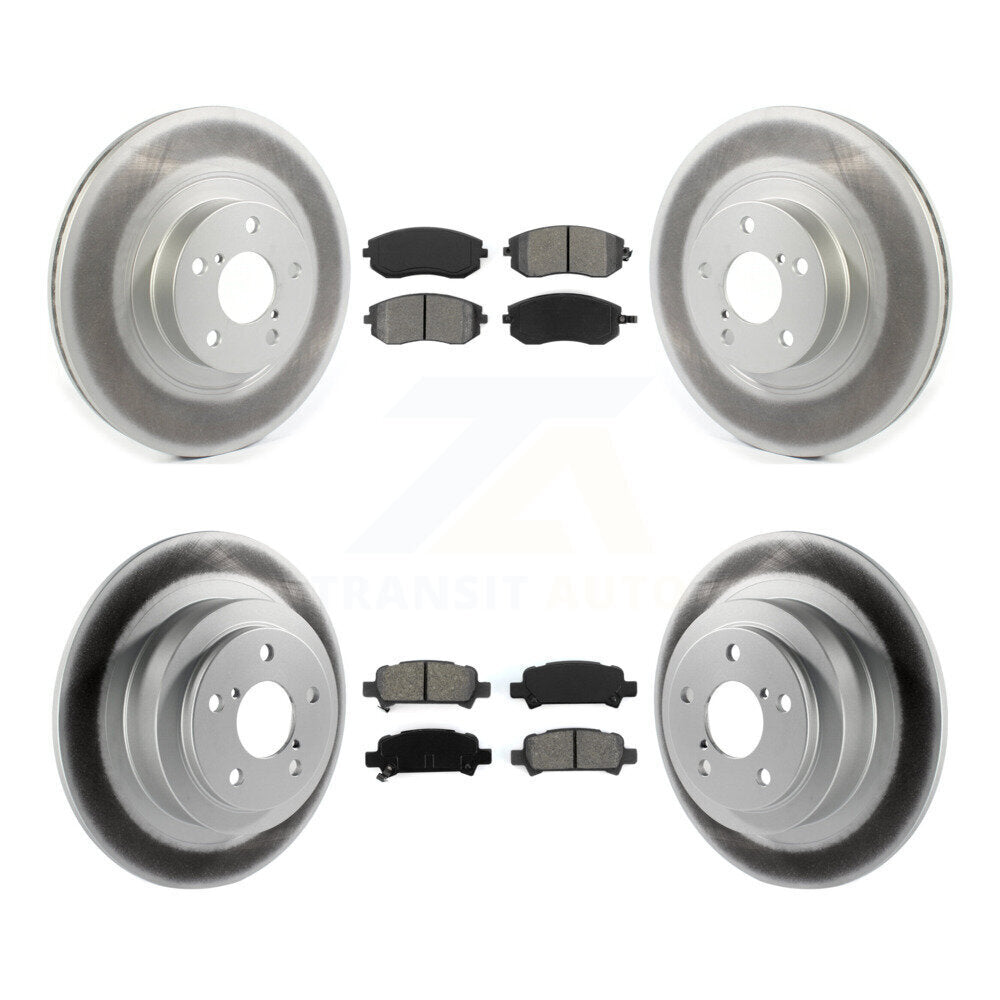 [Avant + Arrière] Kit de disque (revêtu) et plaquette (semi-métallique) de frein pour 2005-2006 Subaru Baja Turbocharged avec 292mm Diameter Rotor KGS-101831