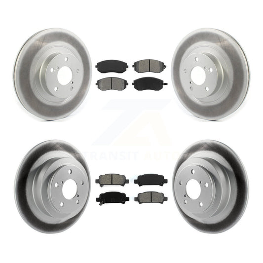 [Avant + Arrière] Kit de disque (revêtu) et plaquette (semi-métallique) de frein pour 2005-2006 Subaru Baja Turbocharged avec 292mm Diameter Rotor KGS-101831