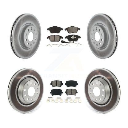 [Avant + Arrière] Kit de disque (revêtu) et plaquette (semi-métallique) de frein pour 2009-2010 Volkswagen Passat CC avec 312mm Diameter Rotor KGS-101834