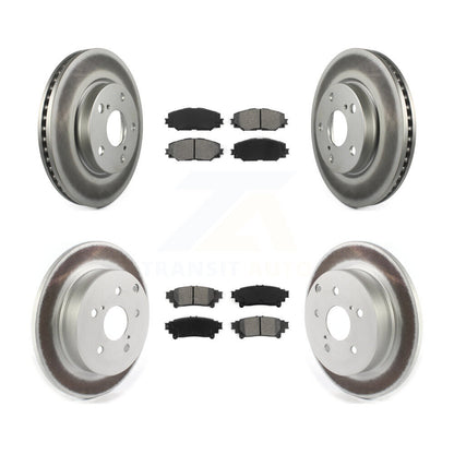 [Avant + Arrière] Kit de disque (revêtu) et plaquette (semi-métallique) de frein pour 2012-2018 Toyota Prius V KGS-101835