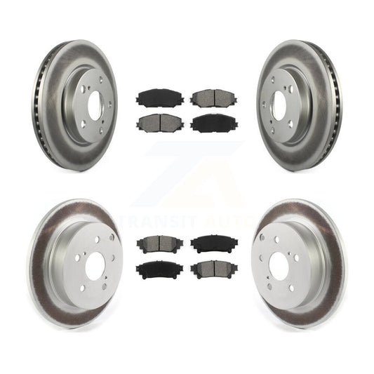 [Avant + Arrière] Kit de disque (revêtu) et plaquette (semi-métallique) de frein pour 2012-2018 Toyota Prius V KGS-101835