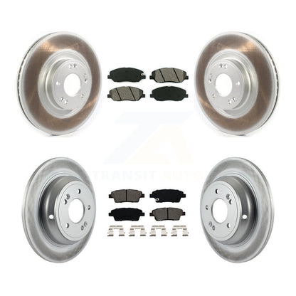 [Avant + Arrière] Kit de disque (revêtu) et plaquette (semi-métallique) de frein pour 2012 Hyundai Genesis 3.8L KGS-101837