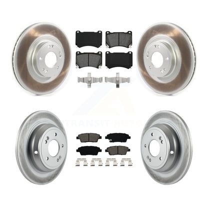 [Avant + Arrière] Kit de disque (revêtu) et plaquette (semi-métallique) de frein pour Hyundai Genesis KGS-101839