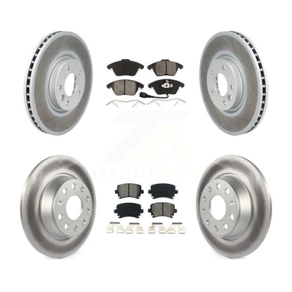 [Avant + Arrière] Kit de disque (revêtu) et plaquette (semi-métallique) de frein pour Volkswagen CC avec 340mm Diameter Rotor KGS-101841