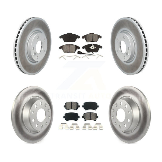 [Avant + Arrière] Kit de disque (revêtu) et plaquette (semi-métallique) de frein pour Volkswagen CC avec 340mm Diameter Rotor KGS-101841