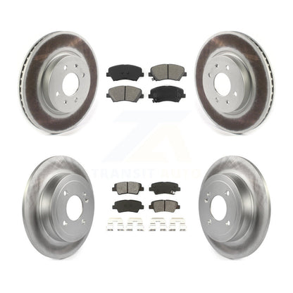 [Avant + Arrière] Kit de disque (revêtu) et plaquette (semi-métallique) de frein pour Kia Rio KGS-101842