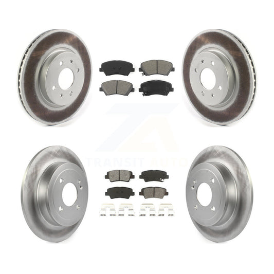 [Avant + Arrière] Kit de disque (revêtu) et plaquette (semi-métallique) de frein pour Kia Rio KGS-101842