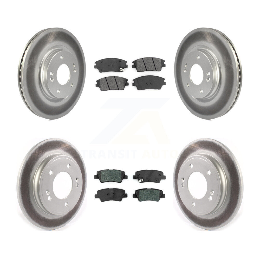 [Avant + Arrière] Kit de disque (revêtu) et plaquette (semi-métallique) de frein pour 2017-2020 Hyundai Elantra 1.6L KGS-101848