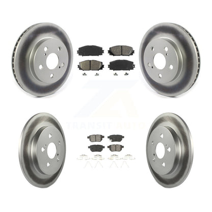 [Avant + Arrière] Kit de disque (revêtu) et plaquette (semi-métallique) de frein pour Toyota Prius Corolla Prime KGS-101852