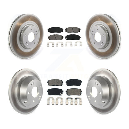 [Avant + Arrière] Kit de disque (revêtu) et plaquette (semi-métallique) de frein pour 2015-2020 Kia Sedona KGS-101853