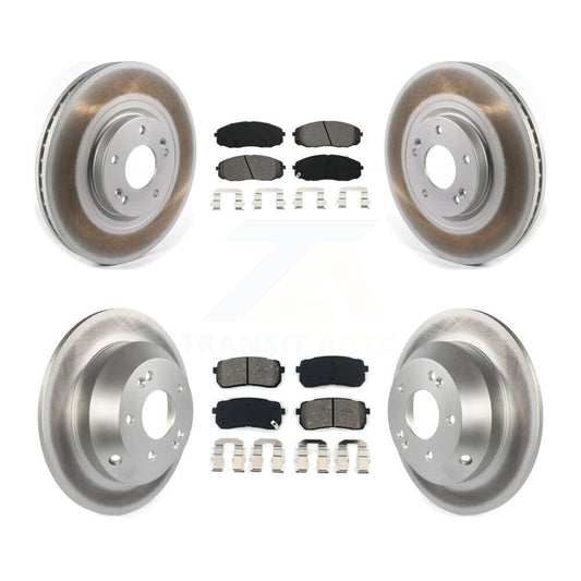 [Avant + Arrière] Kit de disque (revêtu) et plaquette (semi-métallique) de frein pour 2015-2020 Kia Sedona KGS-101853