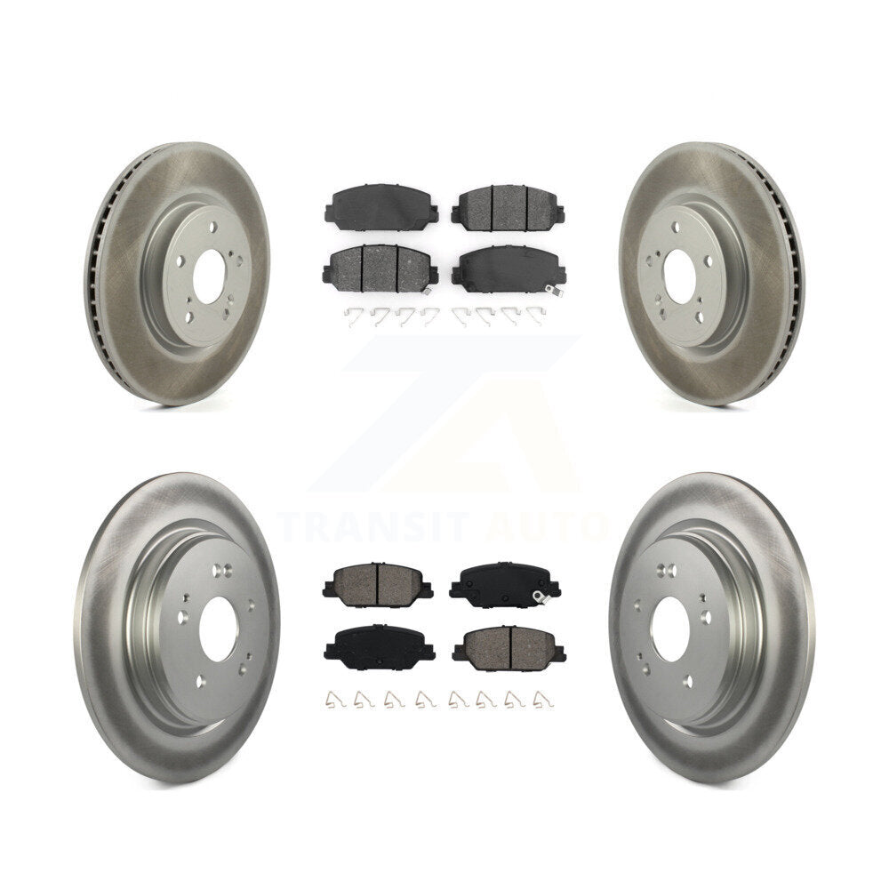 [Avant + Arrière] Kit de disque (revêtu) et plaquette (semi-métallique) de frein pour Honda CR-V KGS-101854