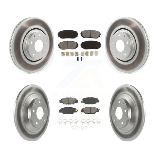 [Avant + Arrière] Kit de disque (revêtu) et plaquette (semi-métallique) de frein pour 2019-2022 Mazda CX-5 Turbocharged KGS-101855