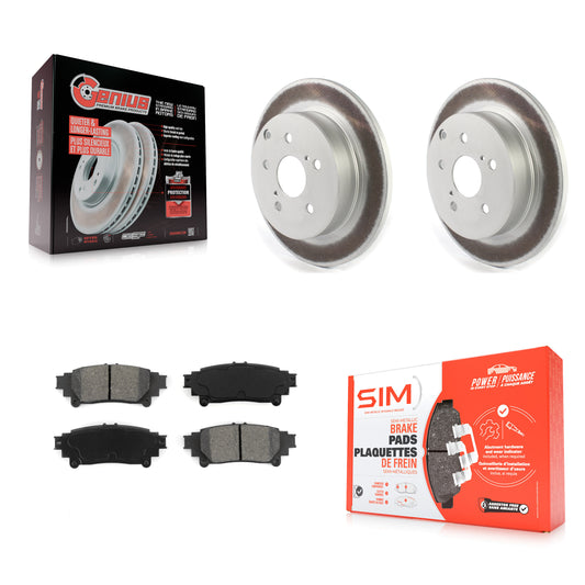 [Arrière] Kit de disque (revêtu) et plaquette (semi-métallique) de frein pour Toyota Prius V Mirai KGS-101872