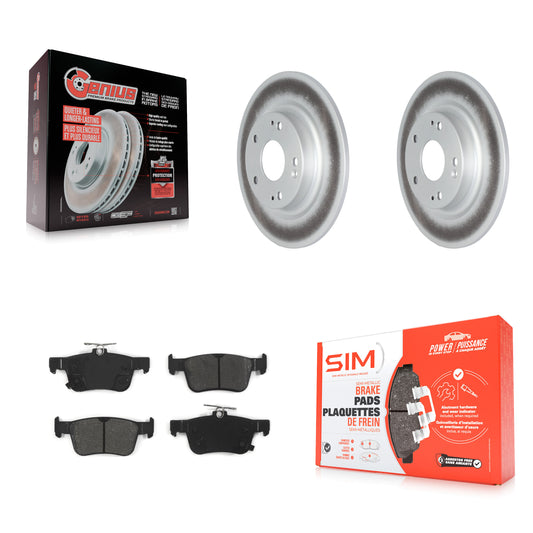 [Arrière] Kit de disque (revêtu) et plaquette (semi-métallique) de frein pour Honda Civic KGS-101875