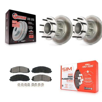 [Avant] Kit de disque (revêtu) et plaquette (semi-métallique) de frein pour Ford F-350 Super Duty F-250 avec Dual Rear Wheels RWD KGS-101880