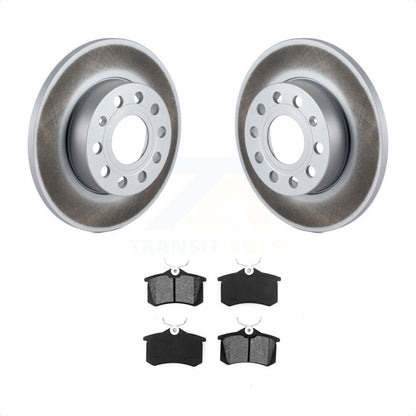 [Arrière] Kit de disque (revêtu) et plaquette (semi-métallique) de frein pour 2011 Volkswagen Golf avec 256mm Diameter Rotor KGS-101882 par Transit Auto