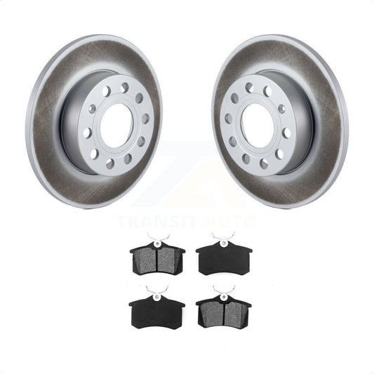 [Arrière] Kit de disque (revêtu) et plaquette (semi-métallique) de frein pour 2011 Volkswagen Golf avec 256mm Diameter Rotor KGS-101882 par Transit Auto