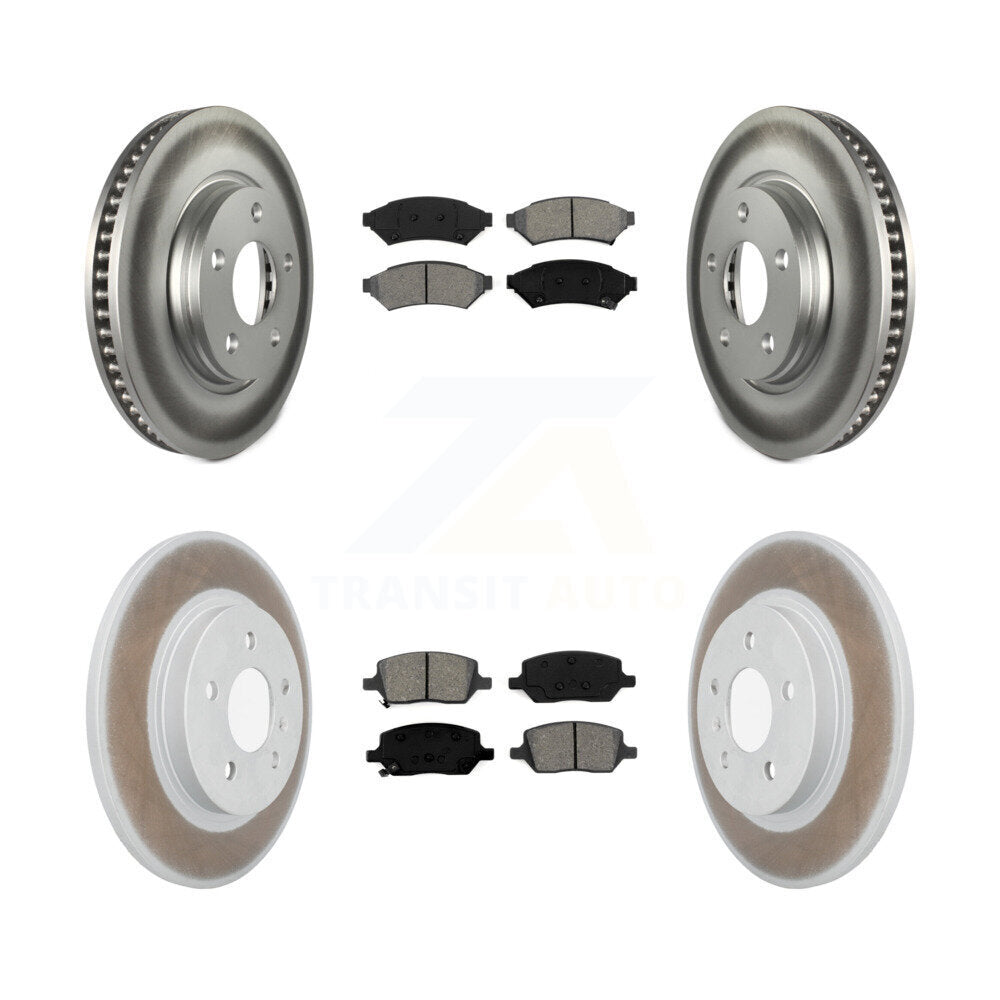[Avant + Arrière] Kit de disque (revêtu) et plaquette (semi-métallique) de frein pour 2005 Chevrolet Uplander Buick Terraza Saturn Relay FWD KGS-101885