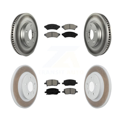 [Avant + Arrière] Kit de disque (revêtu) et plaquette (semi-métallique) de frein pour 2005 Chevrolet Uplander Buick Terraza Saturn Relay FWD KGS-101885