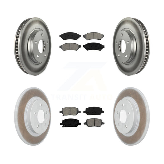 [Avant + Arrière] Kit de disque (revêtu) et plaquette (semi-métallique) de frein pour 2005 Chevrolet Uplander Buick Terraza Saturn Relay FWD KGS-101885