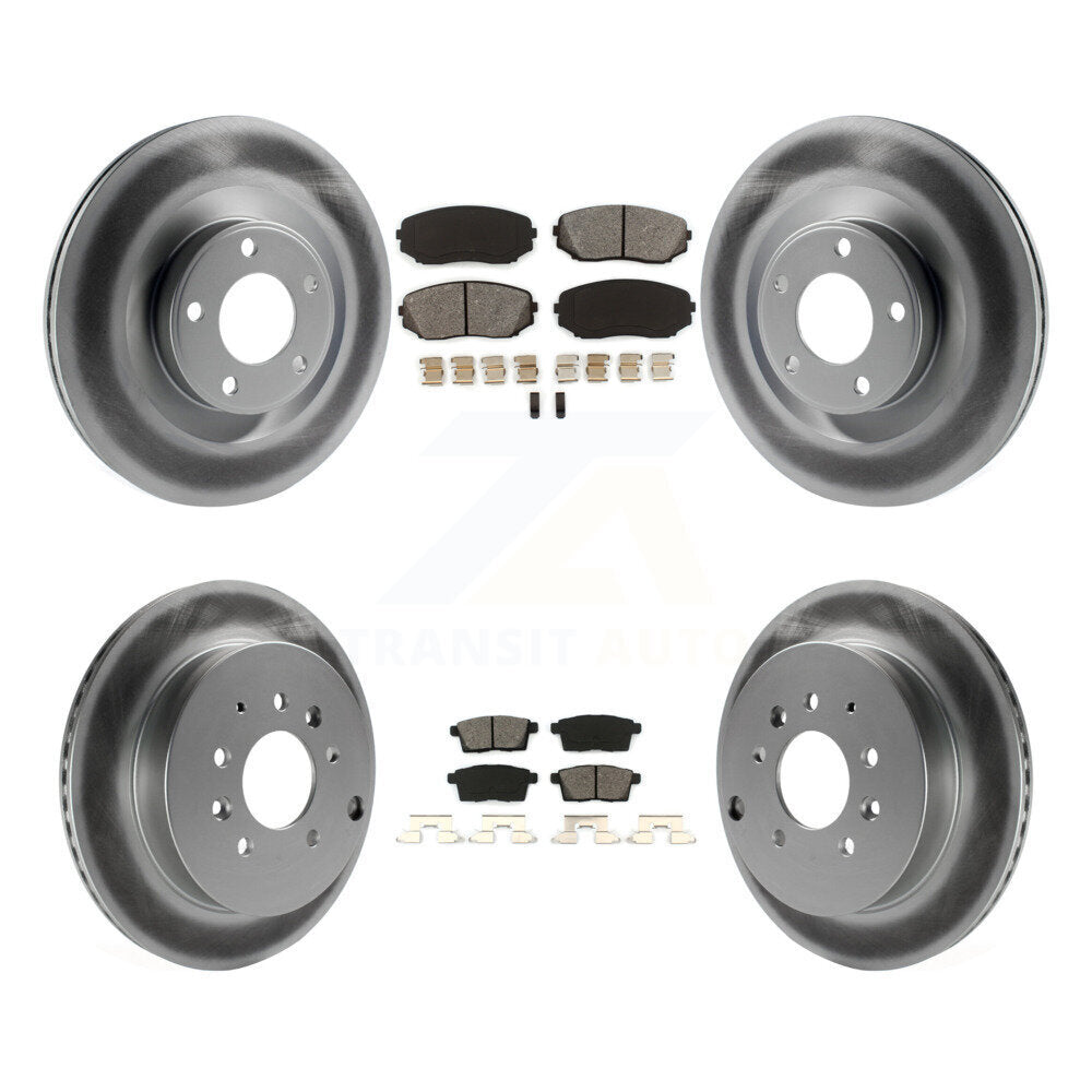 [Avant + Arrière] Kit de disque (revêtu) et plaquette (semi-métallique) de frein pour Ford Edge Lincoln MKX KGS-101887