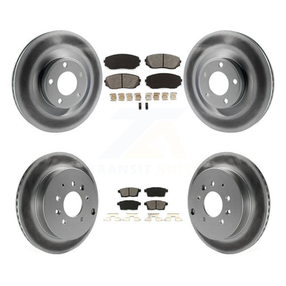 [Avant + Arrière] Kit de disque (revêtu) et plaquette (semi-métallique) de frein pour Ford Edge Lincoln MKX KGS-101887