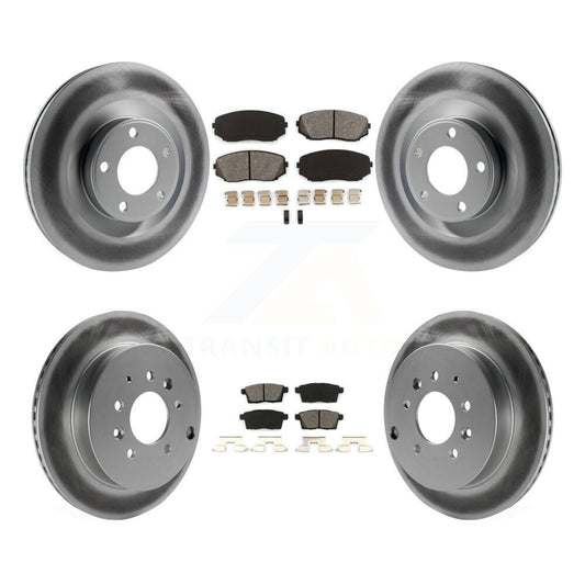 [Avant + Arrière] Kit de disque (revêtu) et plaquette (semi-métallique) de frein pour Ford Edge Lincoln MKX KGS-101887