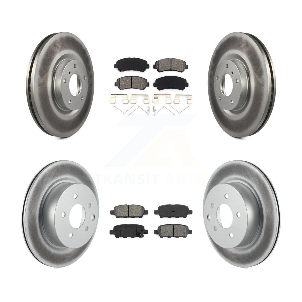 [Avant + Arrière] Kit de disque (revêtu) et plaquette (semi-métallique) de frein pour Nissan Maxima KGS-101889