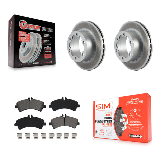 [Arrière] Kit de disque (revêtu) et plaquette (semi-métallique) de frein pour Sprinter 3500 Mercedes-Benz Dodge Freightliner KGS-101890