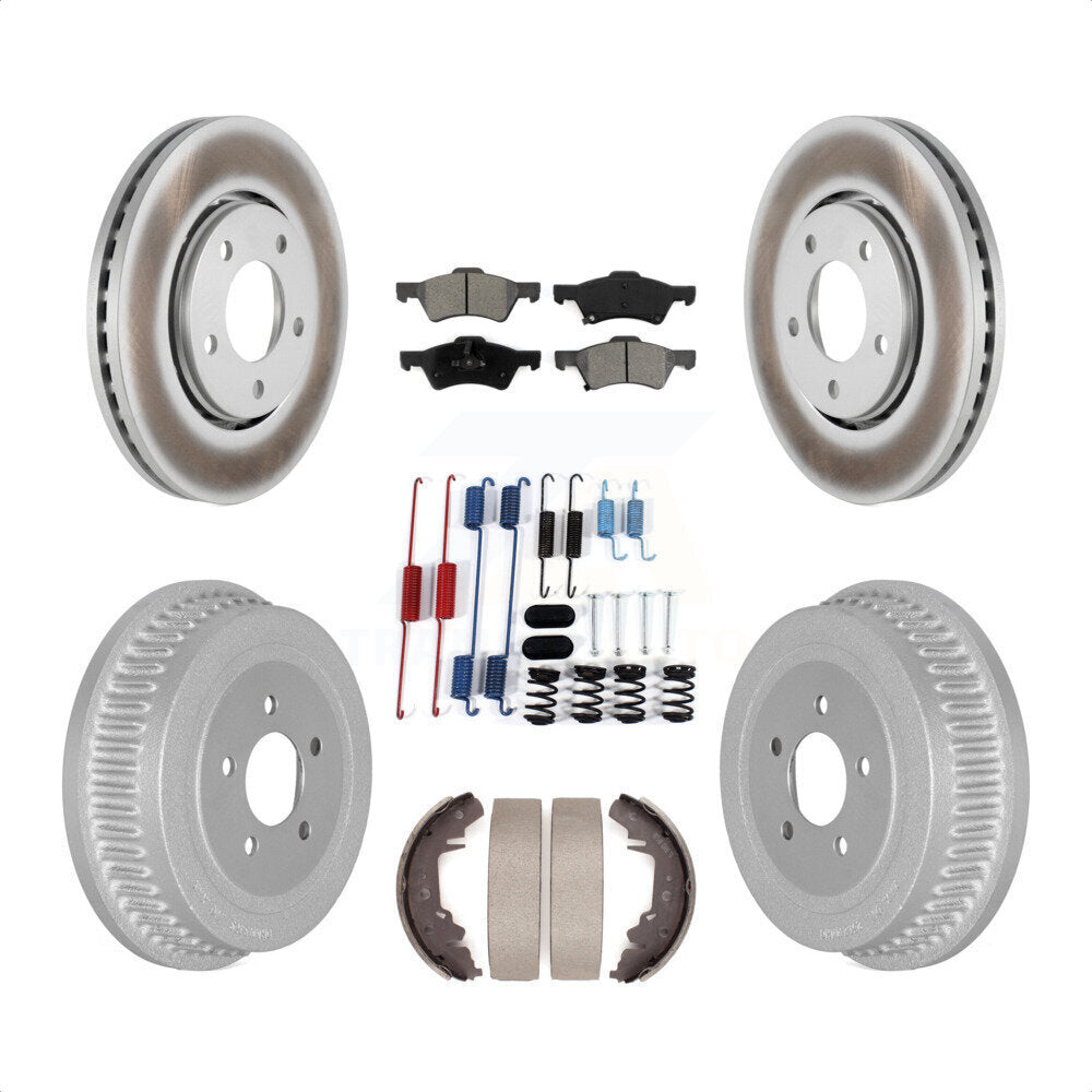[Avant + Arrière] Kit de disque (revêtu) et plaquette (semi-métallique) de frein pour Dodge Caravan Chrysler Voyager KGS-101896 par Transit Auto