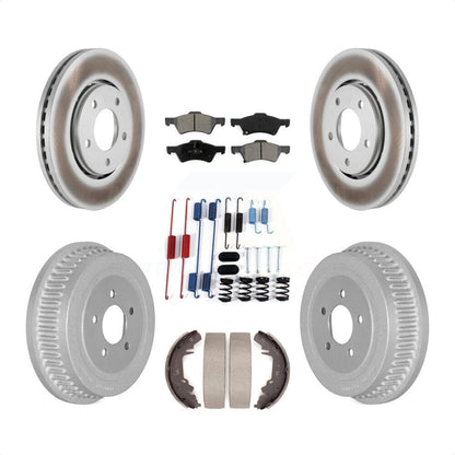 [Avant + Arrière] Kit de disque (revêtu) et plaquette (semi-métallique) de frein pour Dodge Caravan Chrysler Voyager KGS-101896 par Transit Auto