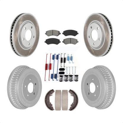 [Avant + Arrière] Kit de disque (revêtu) et plaquette (semi-métallique) de frein pour Dodge Grand Caravan Chrysler Voyager KGS-101897 par Transit Auto